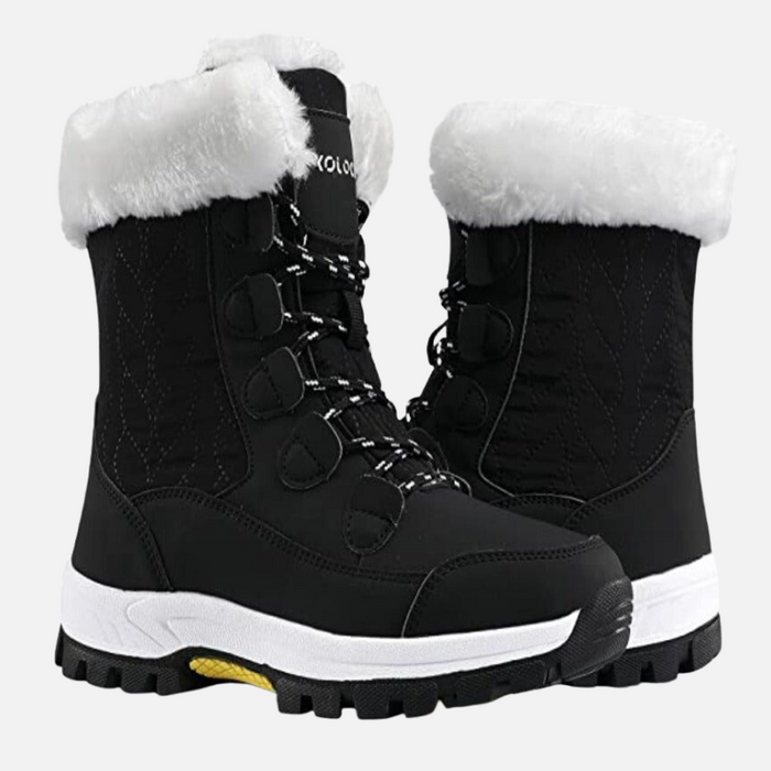 Furry Mid Calf Snow Boots