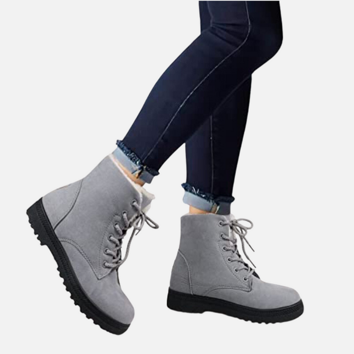 Lace Up Flat Snow Boots