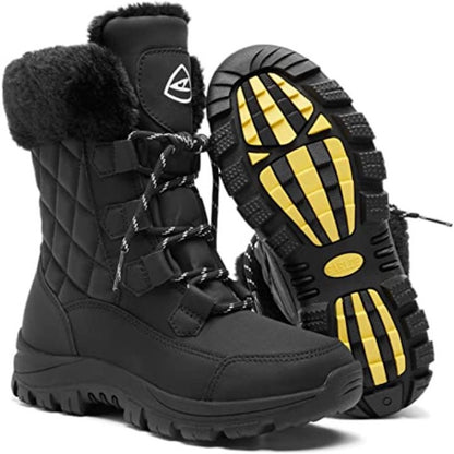 Women's Waterproof Lace Up Snow Boot