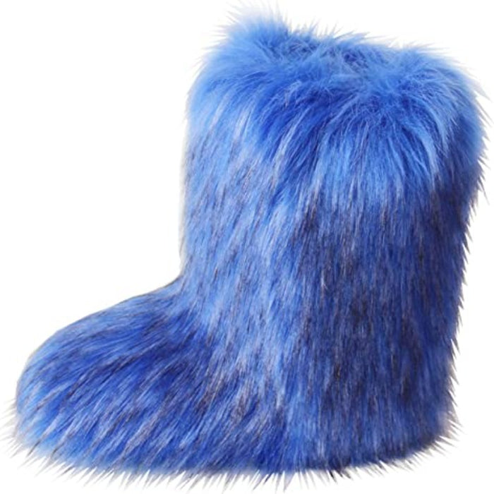 Furry Mid Calf Snow Boots — Winter Snow Boot