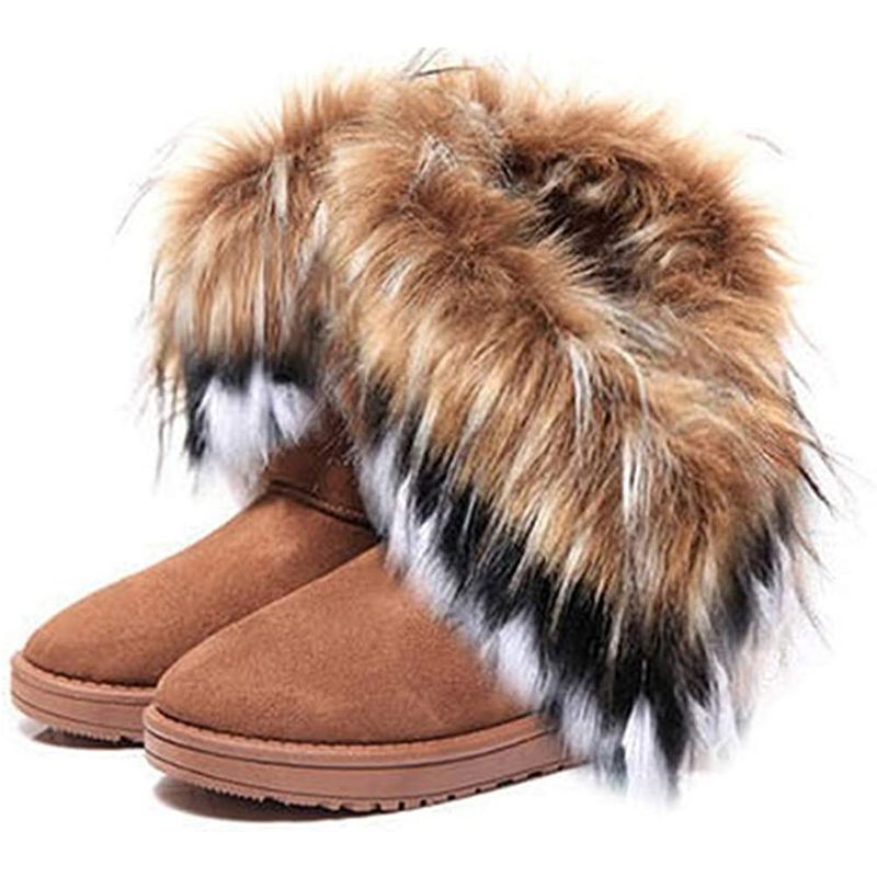 Faux Fur Tassel Winter Snow Boot