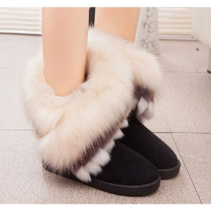 Faux Fur Tassel Winter Snow Boot