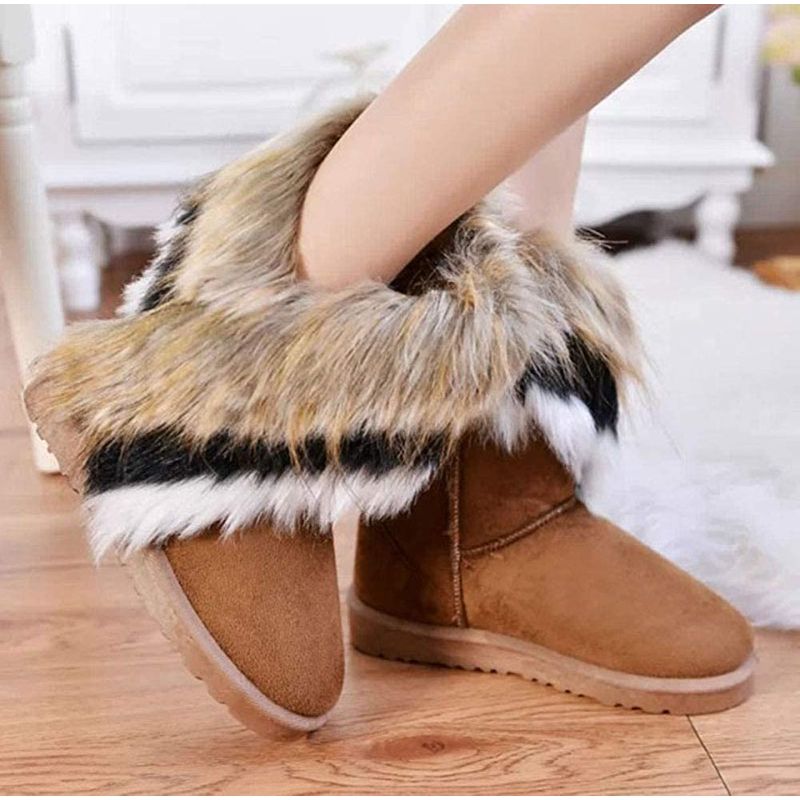 Faux Fur Tassel Winter Snow Boot