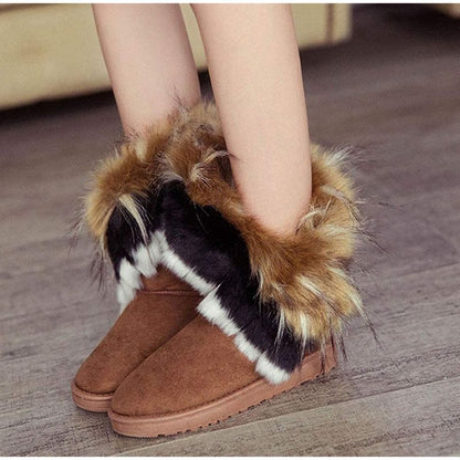 Faux Fur Tassel Winter Snow Boot